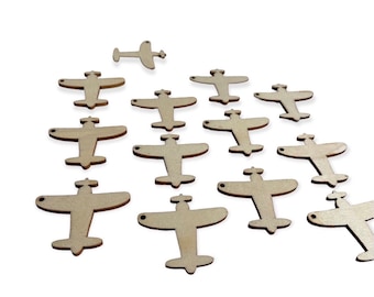 Bakers Dozen Mini Wood Planes Perfect for Pilot Gifts/Ornaments/scrapbooking/embellishments/baby shower garland/airplane decor