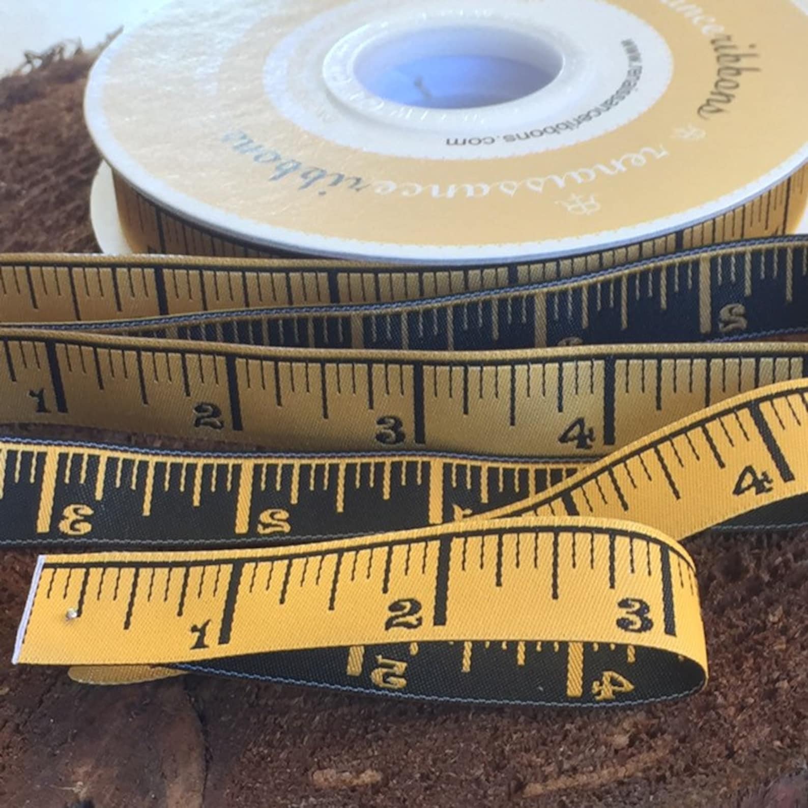 Sewing Measuring Tape Ribbon Yardage. Classic Yellow. New on Etsy