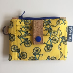 Cartera minimalista para identificación con tarjetero Canby Bikes, fácil de agarrar. Cordón, 3 compartimentos seguros para tarjetas de crédito, bolsillo con cremallera, ventana transparente. Escuela