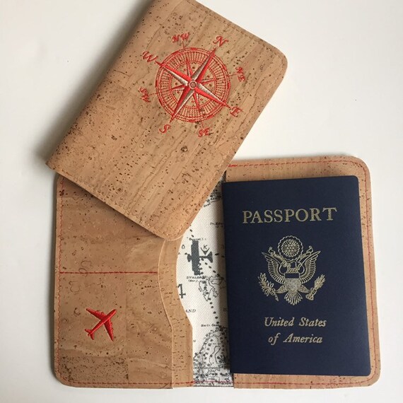 Coaster - Compass Rose - SET OF 2 - Leather or Stitched Cork Coaster - Compass Rose - SET OF 2 - Leather or Stitched Cork
