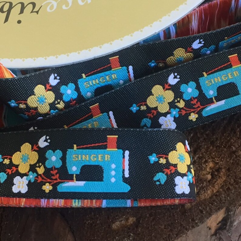 Singer Sewing Machines Ribbon yardage. New on roll. Jessica Etsy
