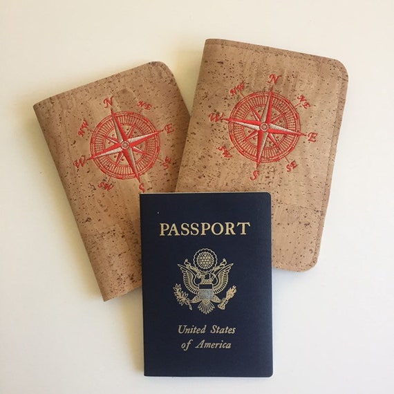 Coaster - Compass Rose - SET OF 2 - Leather or Stitched Cork Coaster - Compass Rose - SET OF 2 - Leather or Stitched Cork