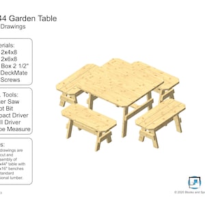 DRAWINGS - 44x44 Garden Table