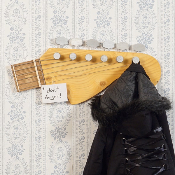 Rhythm - Guitar head wooden coatrack / coat rack