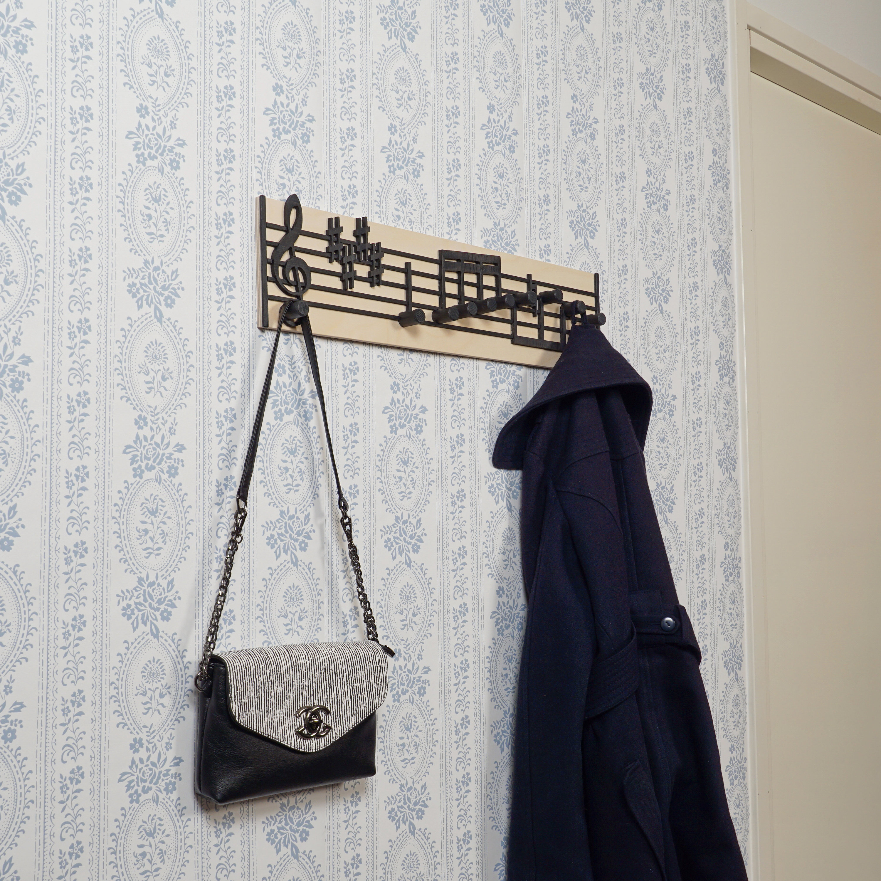 Musical Note Coat Rack Chopin Music Notes Wooden Coat Rack / Coatrack - Etsy