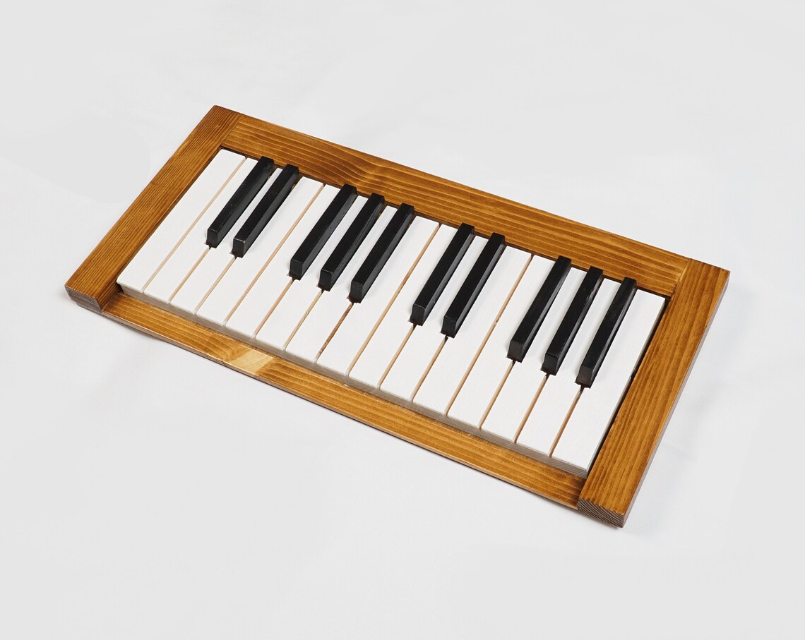 Piano Keyboard Wooden Coat Rack / Coatrack Black and White Etsy