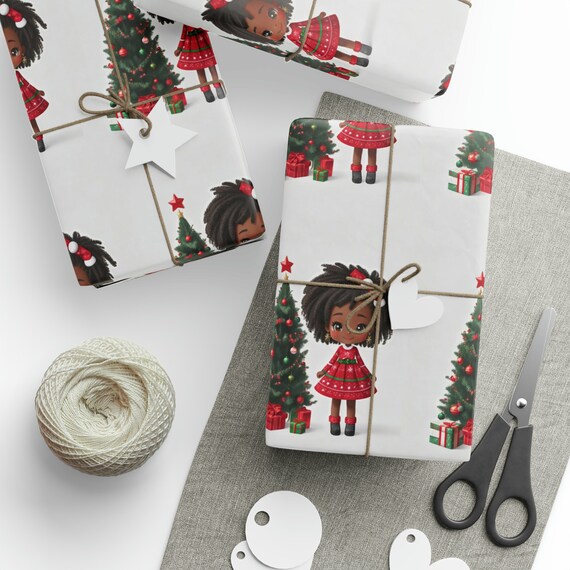 Coco Girl Christmas Wrapping Paper Gift Wrap Paper Little Girl