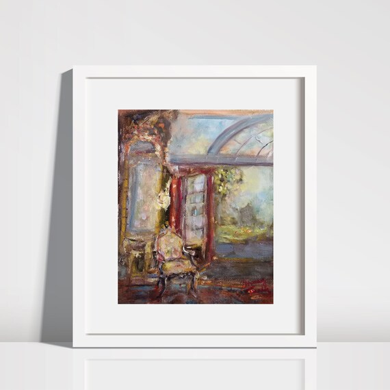 Oil Painting Interior Room Painting Art Bedroom Decor | Etsy