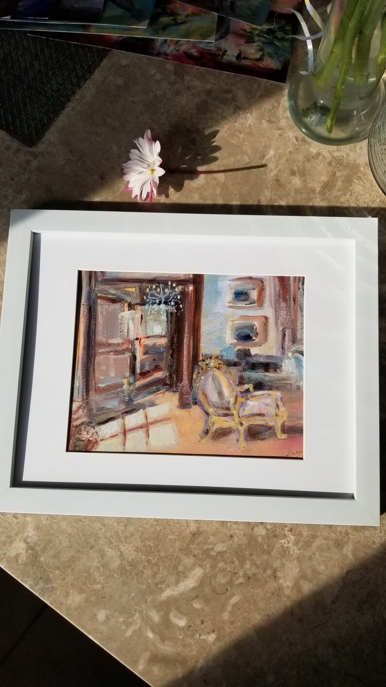 Oil Painting Interior Room Painting Art Bedroom Decor Etsy