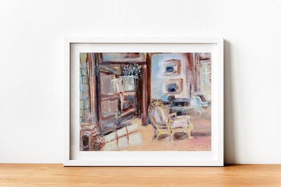 Oil Painting Interior Room Painting Art Bedroom Decor - Etsy