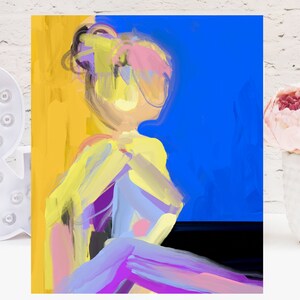 Abstract Feminine Figure Printable Nude Women Body Painting - Etsy