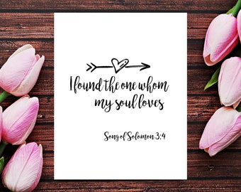 Lámina con cita sobre almas gemelas, regalo de San Valentín (descarga digital)