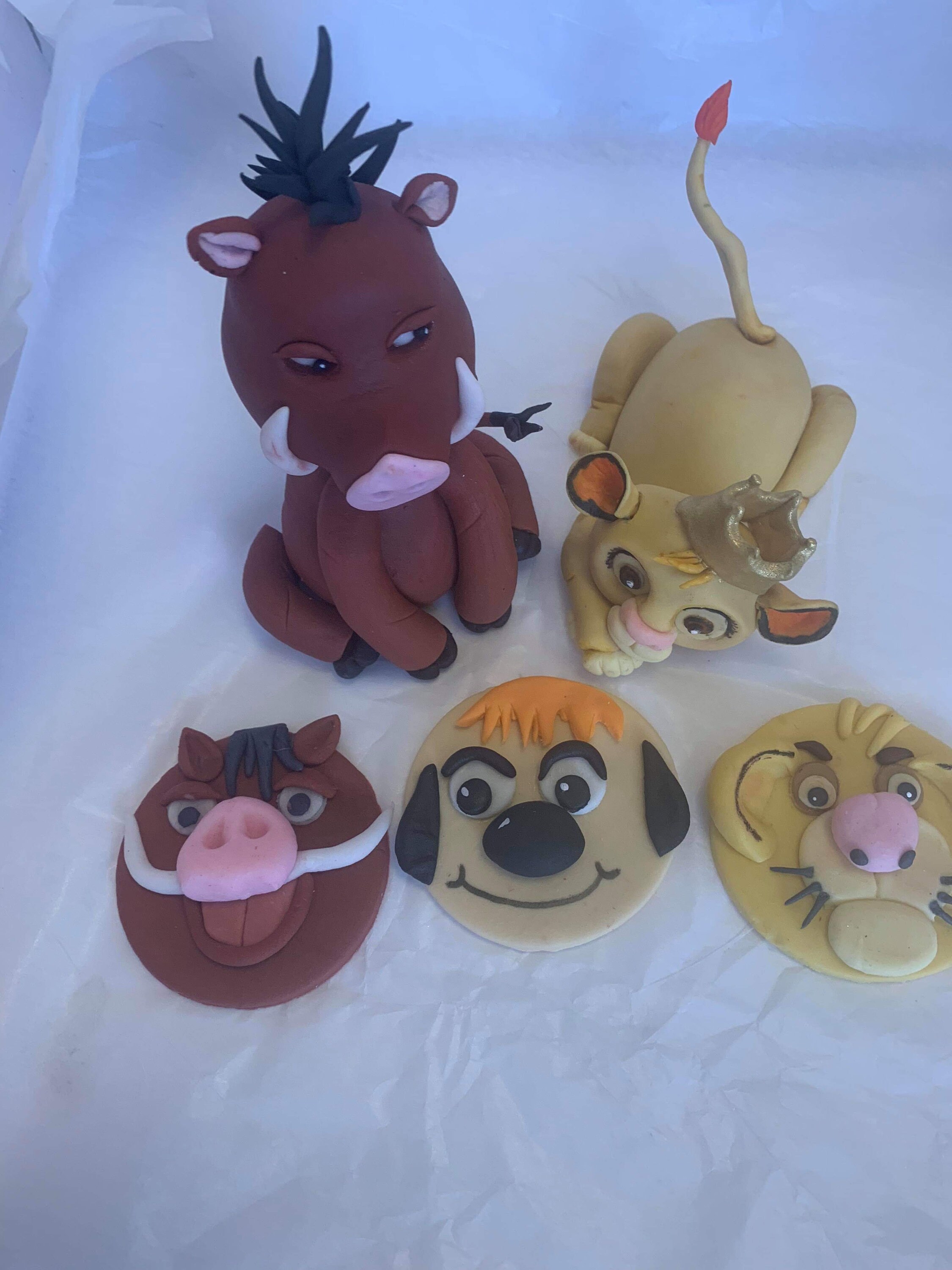 Lion King Inspired Fondant Cake Topper And 12 Cupcake Topper Etsy
