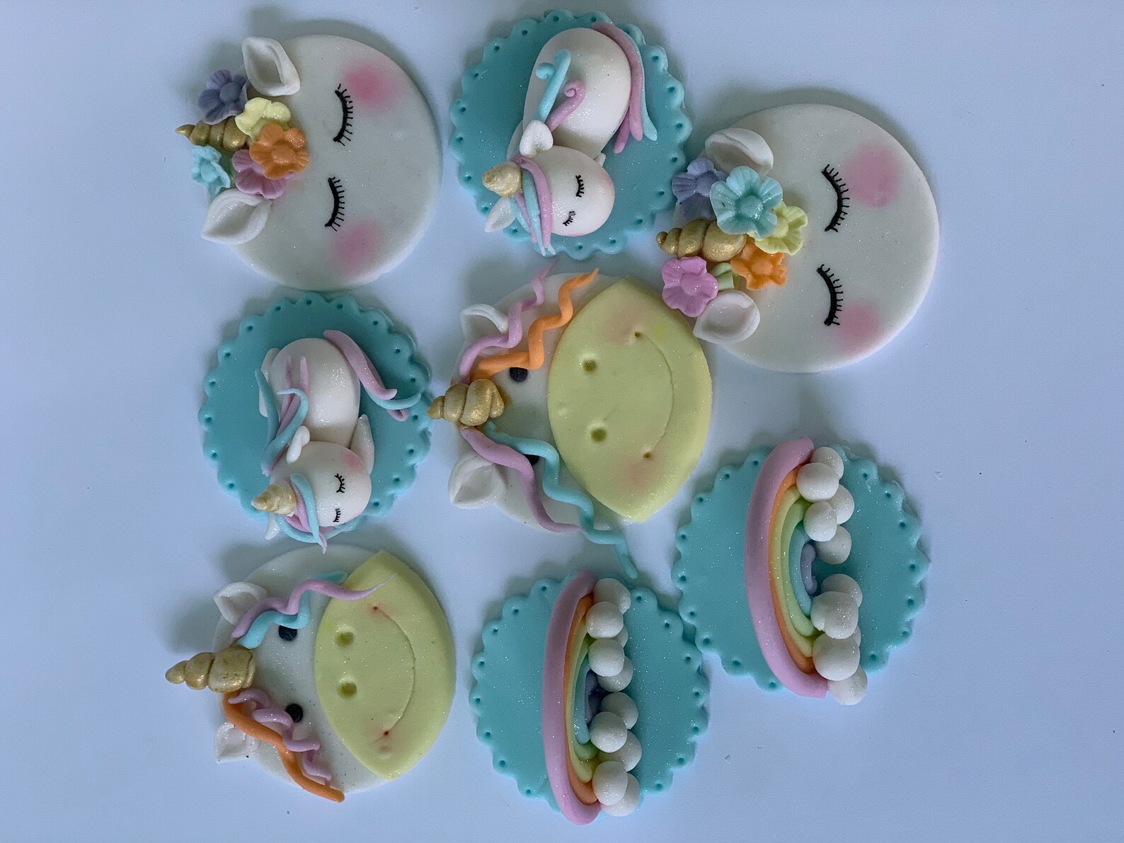 12 Fondant Unicorn Cupcake Toppers Etsy