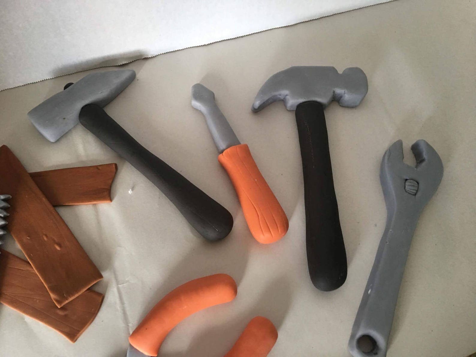 Fondant Carpenter Tools Cake Toppers Complete Set - Etsy