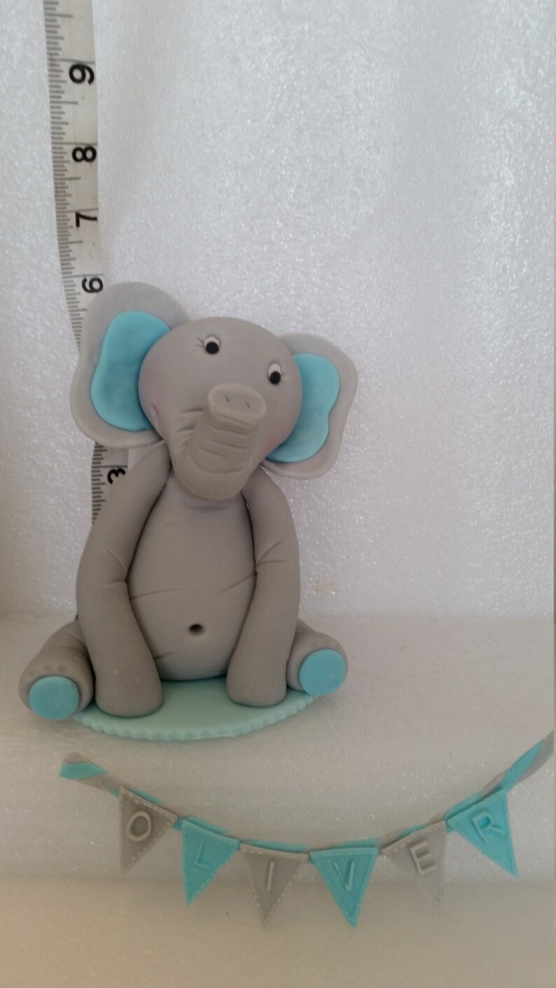 6 edible baby elephant cake topper Etsy