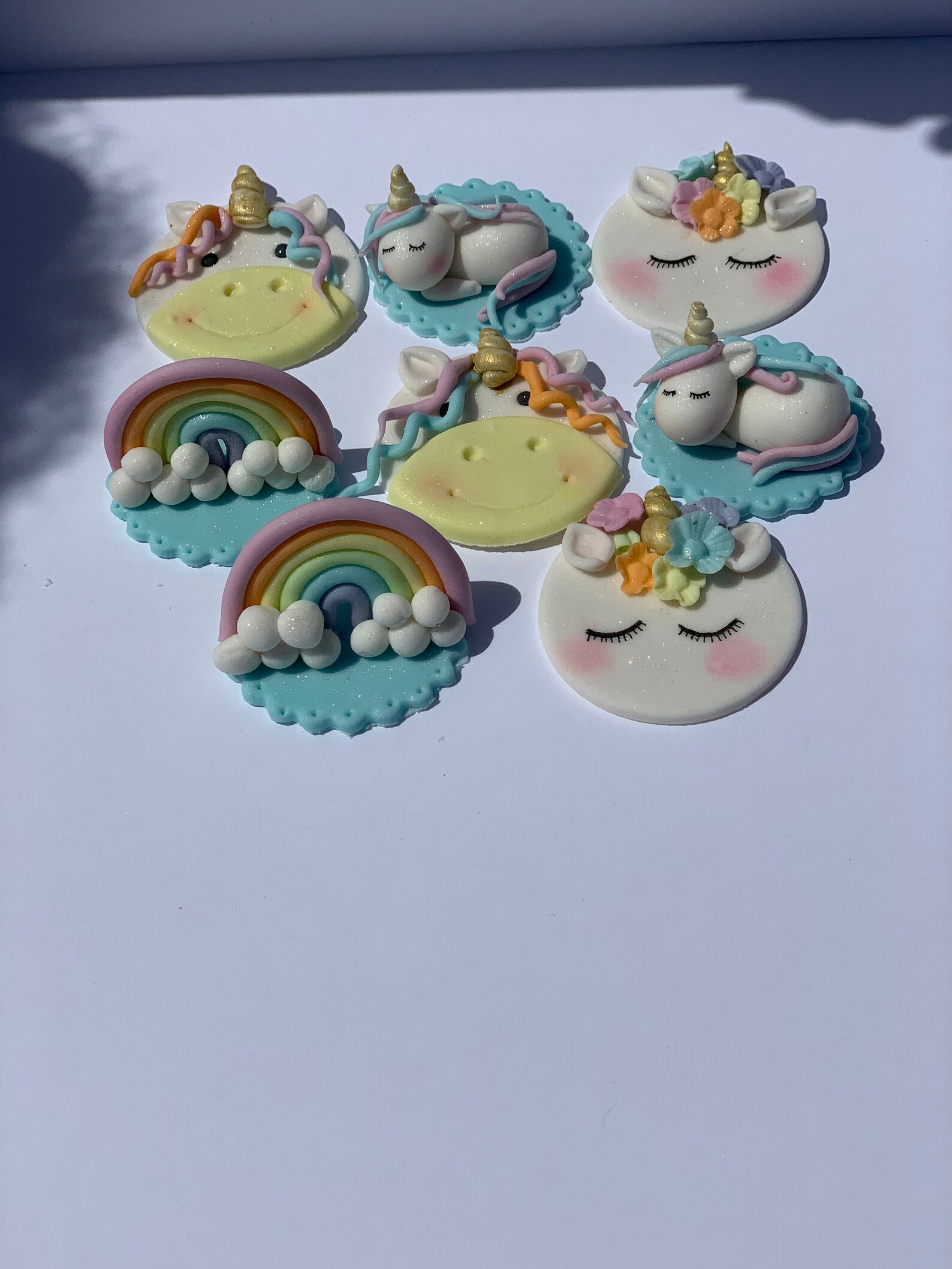 12 Fondant Unicorn Cupcake Toppers Etsy