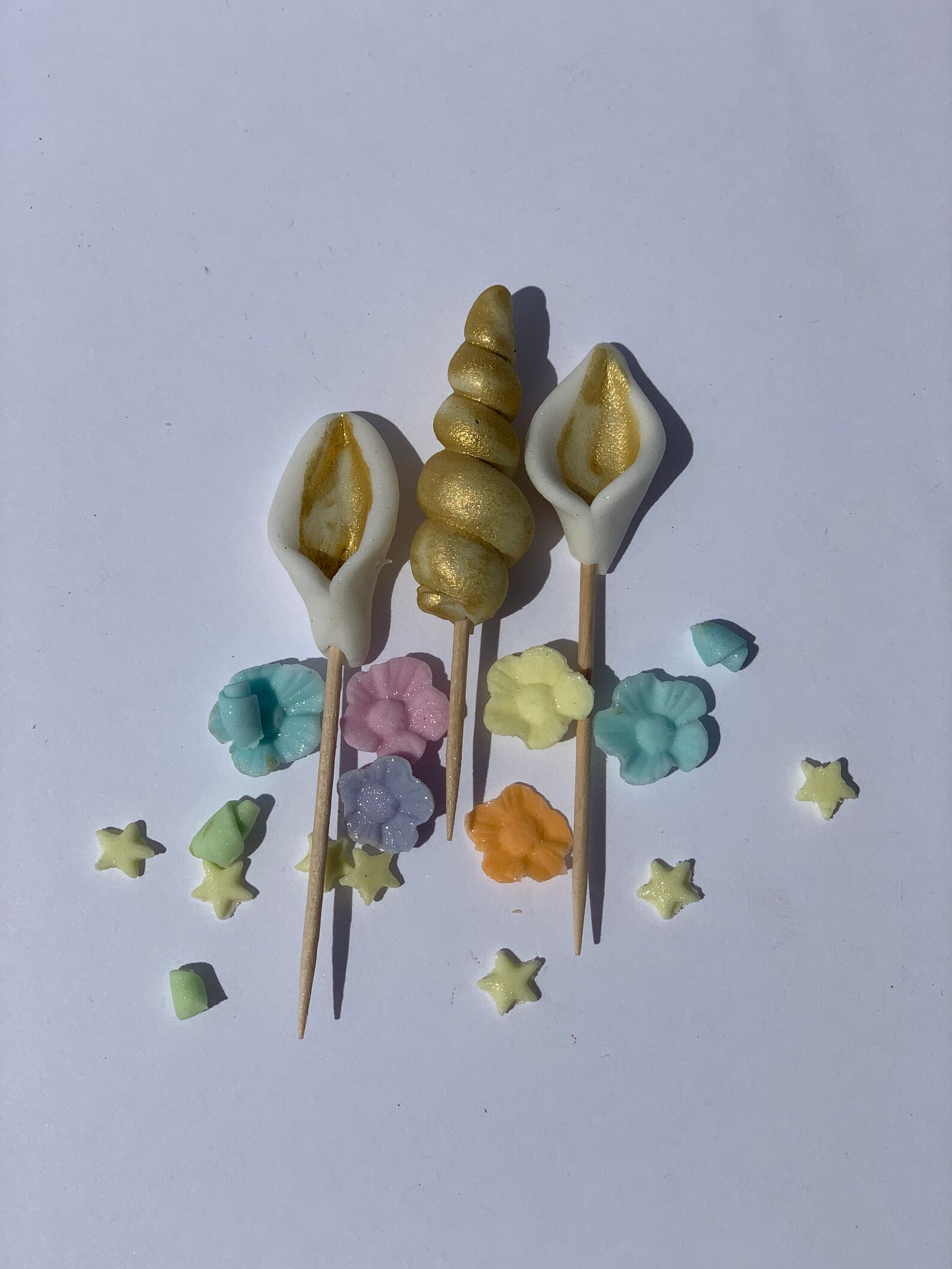 12 Fondant Unicorn Cupcake Toppers Etsy