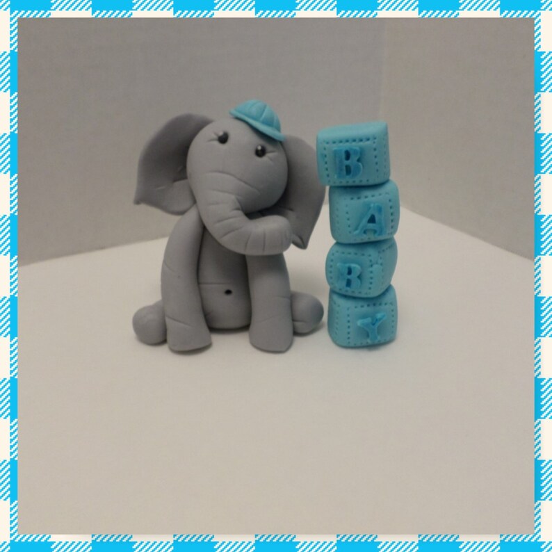 elephant cake topper boy
