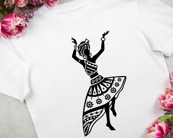 Mudcloth Design T-shirt, Black Women Shirt, African Woman T-shirt Design, African American Girl With Afro Hair Tshirt, Black Queen Shirt,