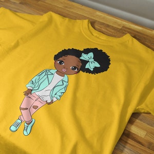 Afro Girl T-shirt, Black Women Shirt, African Woman T-shirt Design, African American Girl With Afro Hair Tshirt, Black Queen Shirt, Queen