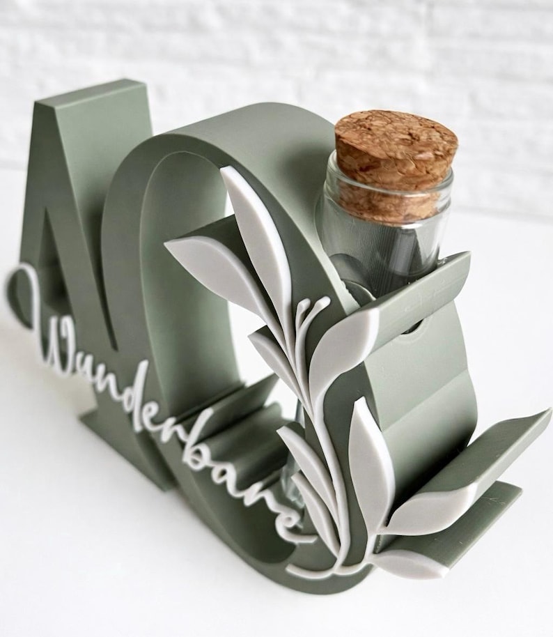 Geldgeschenk zum 40. Geburtstag | Zahl 40 mit Glasröhrchen | personalisiertes Geschenk 40. Geburtstag | Geburtstag Deko 40 image 4