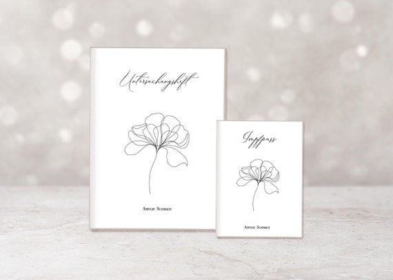 Set U-Heft und Impfpass Hülle | Untersuchungshefthülle Elegance | personalisiert | Schutzhülle mit Namen