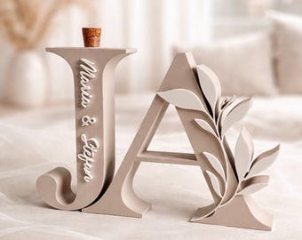 Personalisiertes Geldgeschenk zur Hochzeit "Ja" mit Namen, Hochzeitsgeschenk, Geschenk zur Hochzeit, Geldgeschenk Verpackung, 3D Schriftzug