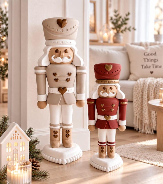 Nussknacker, Herzknacker, XXL Weihnachtsdeko, 24-70cm, Deko Weihnachten, Nussknacker Weihnachten, 3D Druck