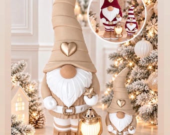 XXL Wichtel Ferdinand 27cm 38cm 76 cm mit beleuchtbarer Laterne, Weihnachtswichtel, Weihnachtsdeko, Wichtel Deko, Weihnachtsbeleuchtung