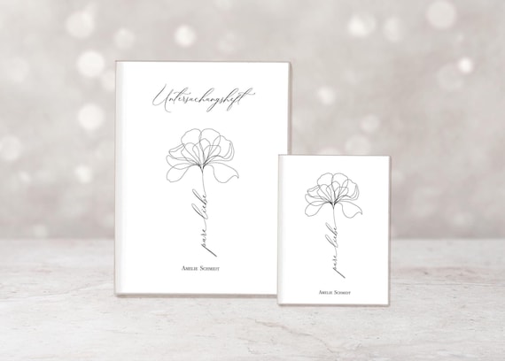 Set U-Heft und Impfpass Hülle | Untersuchungshefthülle Pure Liebe | personalisiert | Schutzhülle mit Namen