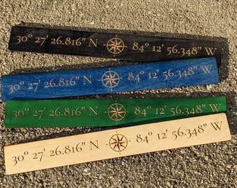 Decorative GPS Coordinate Sign