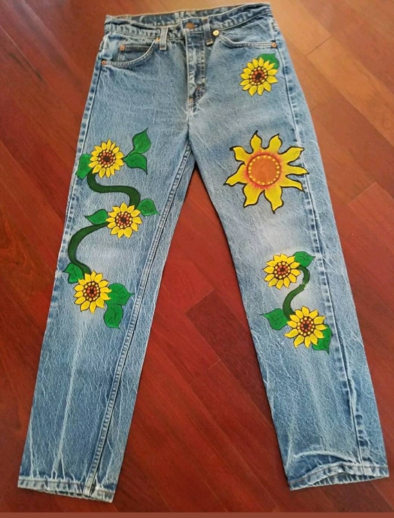 levi's flower jeans
