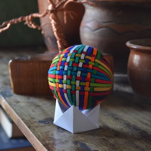 Temari ball japanese handmade embroiedary craft. gift for a home decor