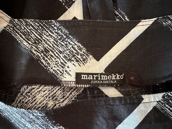 Marimekko Top Womens Linen Blouse Short Sleeve Bl… - image 10