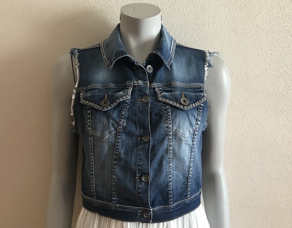 Jeans waistcoat shop for ladies