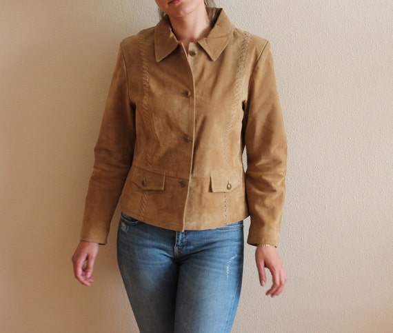 suede blazer womens