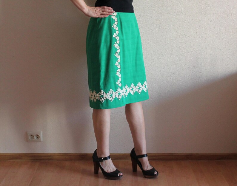 Ethnic Skirt Green Dirndl Skirt Alpen Trachten Loden Etsy