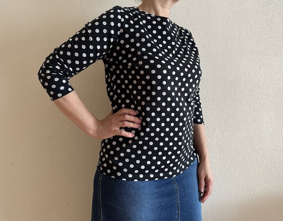 Vintage MARIMEKKO Shirt Polka Dot Top Long Sleeve… - image 7