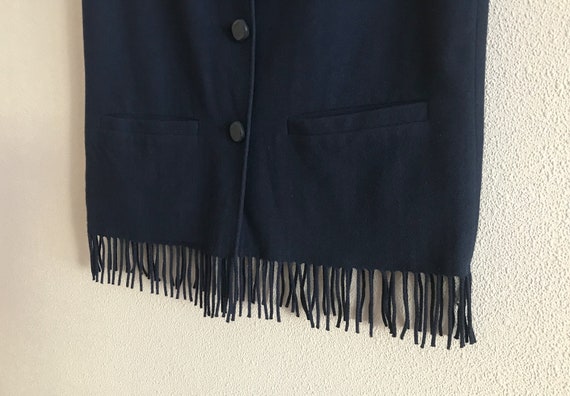 Women's Vest Fringe Waistcoat Navy Blue Womens Wa… - image 5