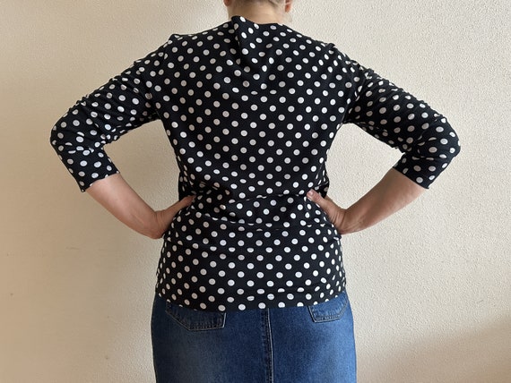 Vintage MARIMEKKO Shirt Polka Dot Top Long Sleeve… - image 9