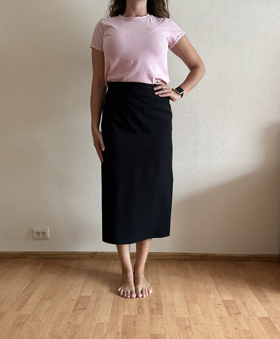 Nanso Oy Women Skirt Black Vintage Skirt Long Fit… - image 2