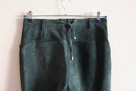 Dirndl Capry Pants Green Bavarian Shorts Womens G… - image 8