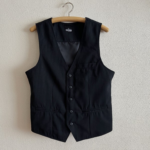 Men's Vest Black Mens Vest Gentlemen's Waistcoat Wedding Classic Vest Formal Fitted Victorian Renaissance Steampunk Baroque