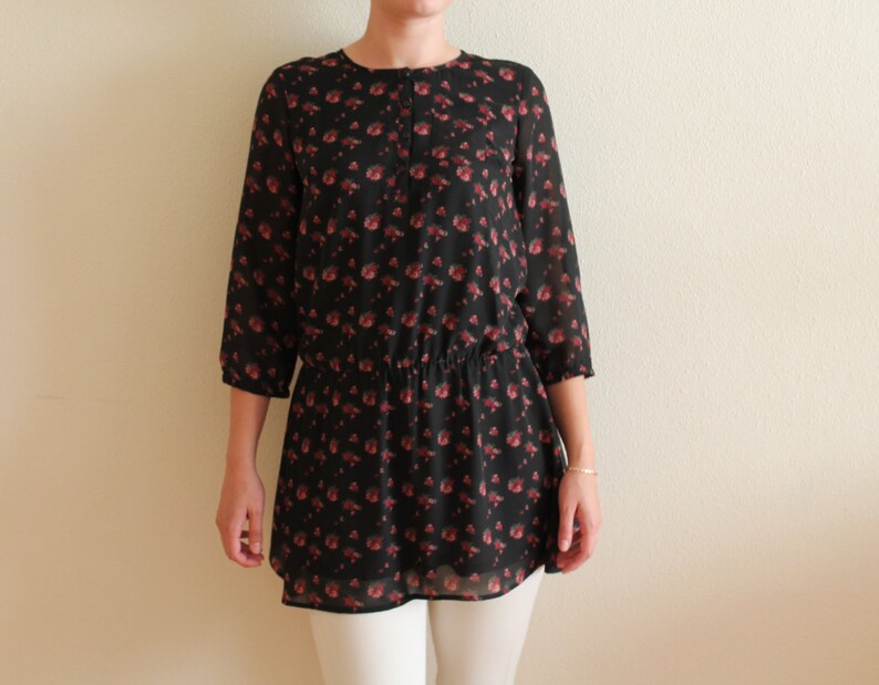 black floral tunic