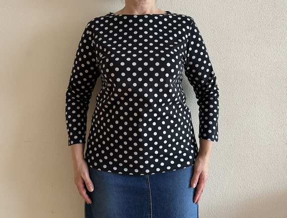 Vintage MARIMEKKO Shirt Polka Dot Top Long Sleeve… - image 6