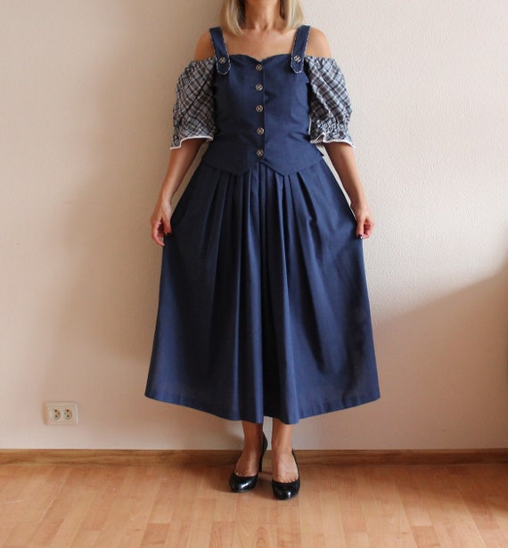 Dirndl Two Piece Trachten Suit Women Skirt and Ope
