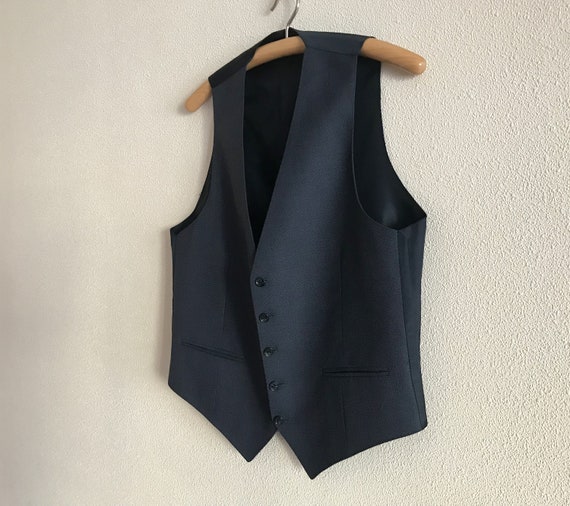 Men's Vest Blue Vest Navy Blue Gentlemen's Vest M… - image 4