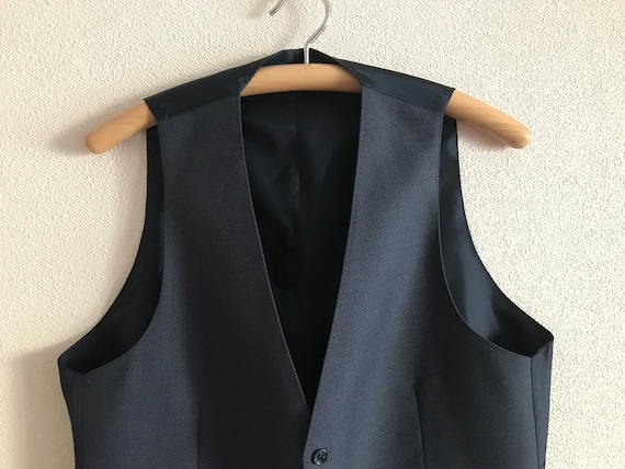 Men's Vest Blue Vest Navy Blue Gentlemen's Vest M… - image 2