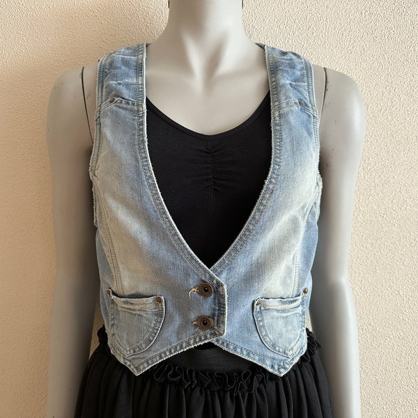 Denim Vest - Etsy